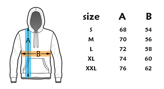 Palestine hoodies sizes 